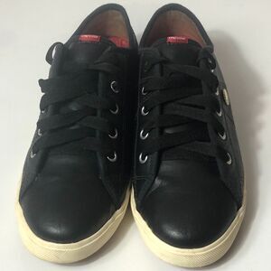 Coca Cola Big Kids Shoes Size  EU 35 US 3.5 Black Leather Red Insoles Logo